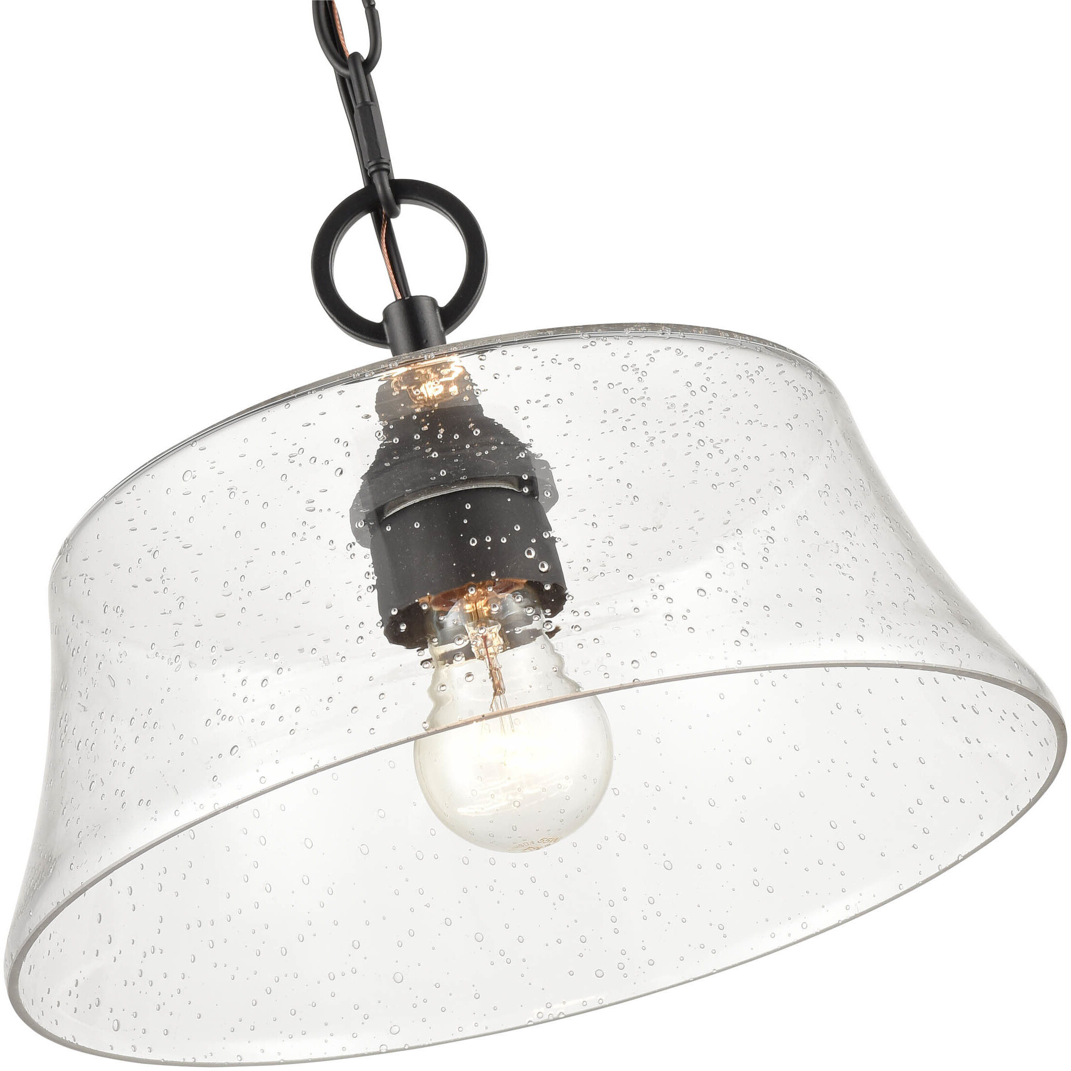 Caily 1 Light 11.75 inch Matte Black Pendant Ceiling Light